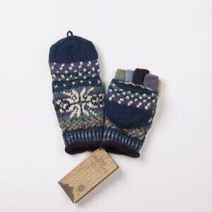 Lost Horizons Jasper Convertible Wool Mittens w/ Fleece Lining, Handcrafted Nord